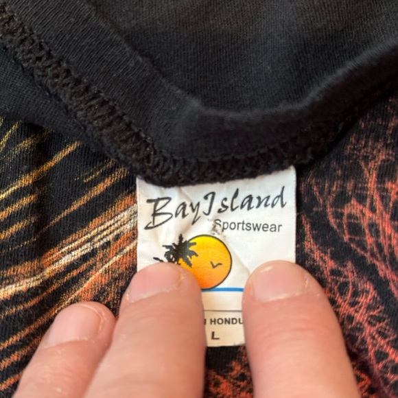 Black Multi Color Sugar Skull Print Tee - Picture 4 of 5